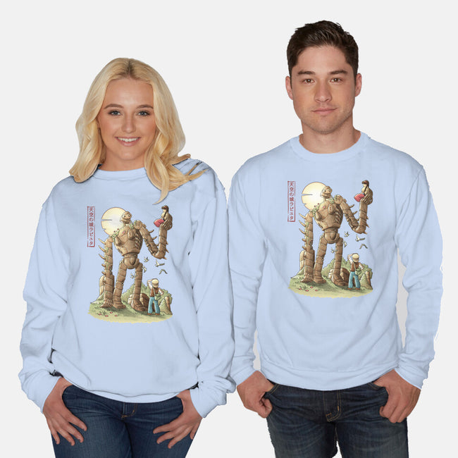 The Robot In The Sky-unisex crew neck sweatshirt-saqman