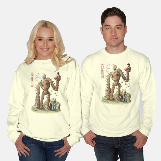 The Robot In The Sky-unisex crew neck sweatshirt-saqman