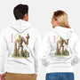 The Robot In The Sky-unisex zip-up sweatshirt-saqman