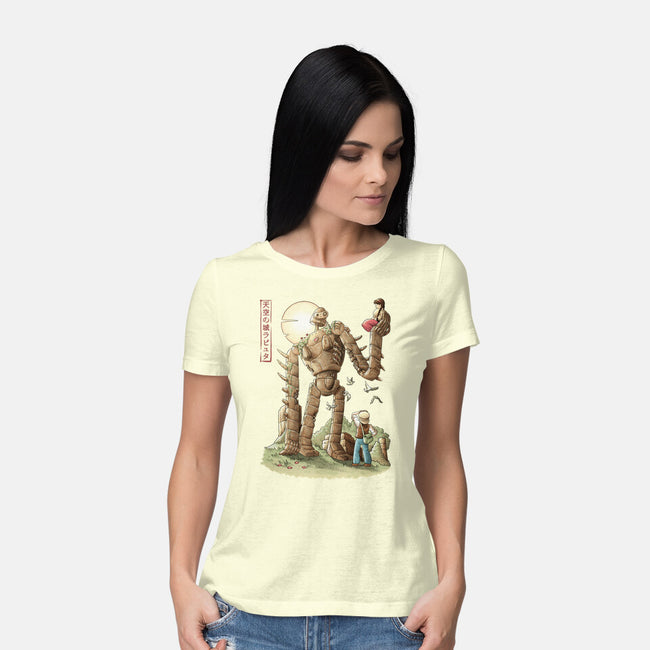 The Robot In The Sky-womens basic tee-saqman