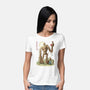 The Robot In The Sky-womens basic tee-saqman