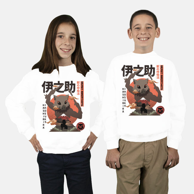 Beast Breathing-youth crew neck sweatshirt-hirolabs