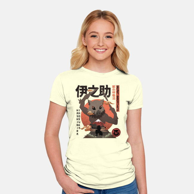 Beast Breathing-womens fitted tee-hirolabs