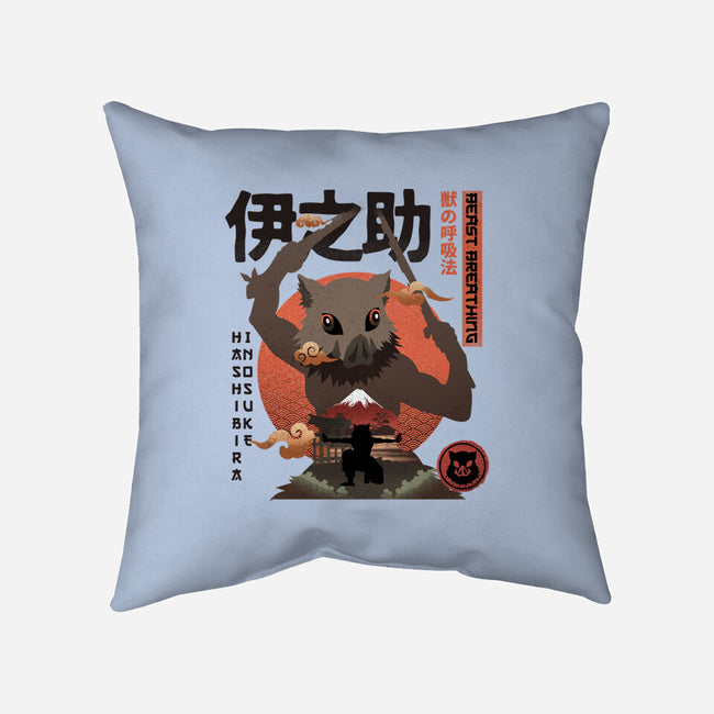 Beast Breathing-none removable cover w insert throw pillow-hirolabs