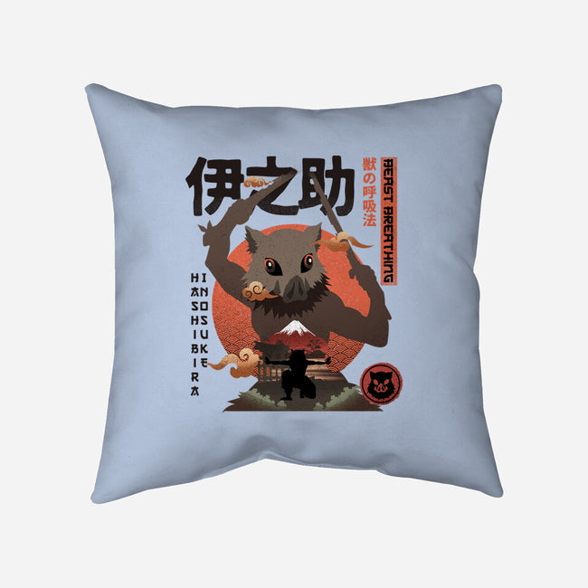 Beast Breathing-none removable cover throw pillow-hirolabs