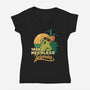 1000 Needless Worries-womens v-neck tee-Sergester