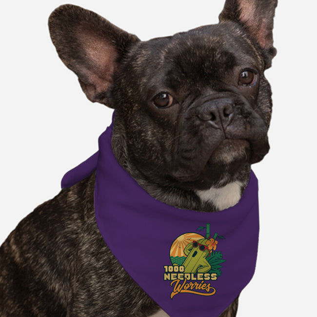 1000 Needless Worries-dog bandana pet collar-Sergester