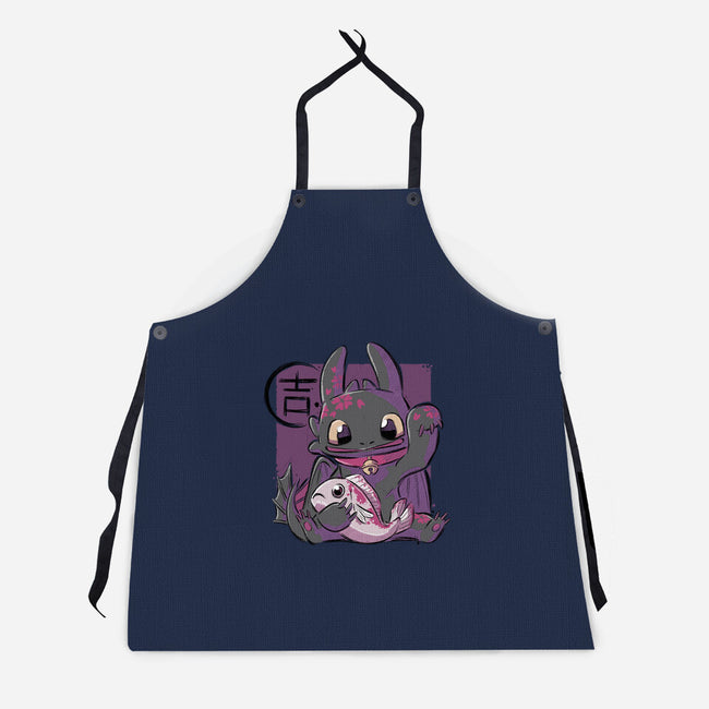 Maneki Toothless-unisex kitchen apron-xMorfina