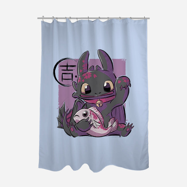 Maneki Toothless-none polyester shower curtain-xMorfina