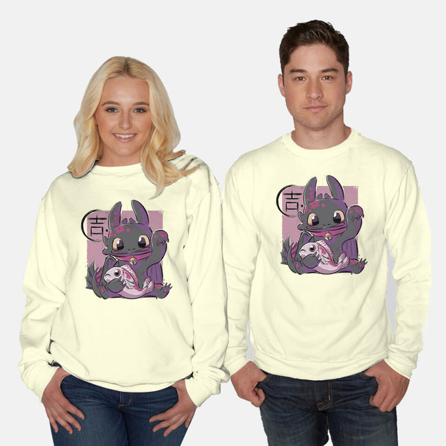 Maneki Toothless-unisex crew neck sweatshirt-xMorfina