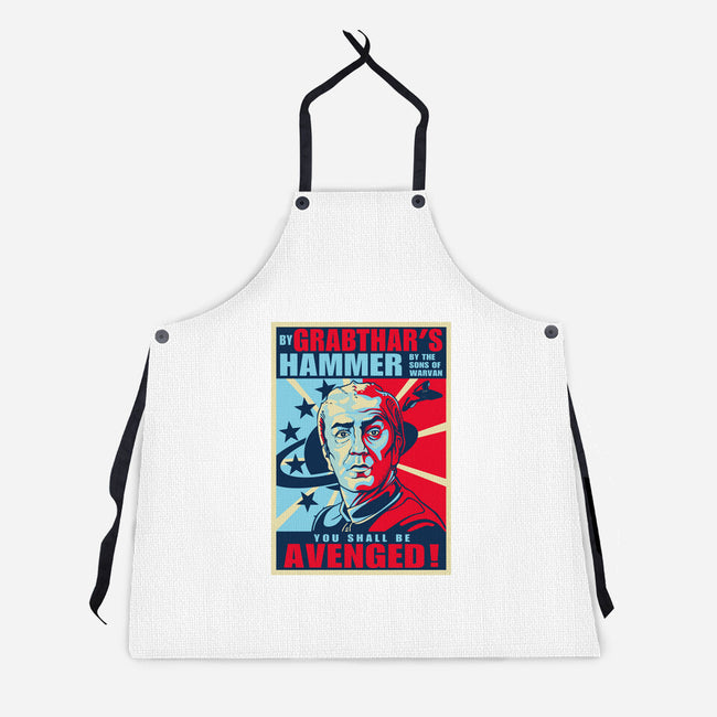 By Grabthar's Hammer-unisex kitchen apron-daobiwan