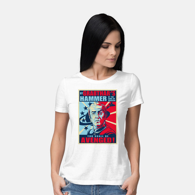 By Grabthar's Hammer-womens basic tee-daobiwan