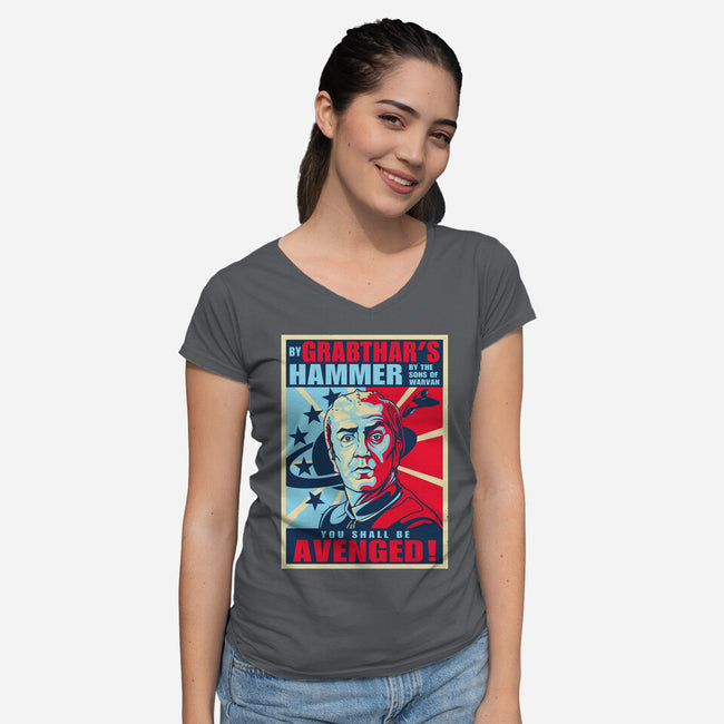 By Grabthar's Hammer-womens v-neck tee-daobiwan