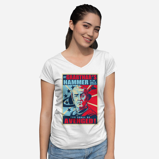 By Grabthar's Hammer-womens v-neck tee-daobiwan