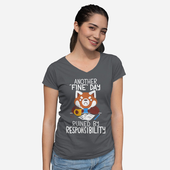 Day Ruined-womens v-neck tee-TaylorRoss1