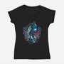 Colorful Bride-womens v-neck tee-glitchygorilla