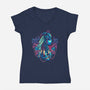 Colorful Bride-womens v-neck tee-glitchygorilla