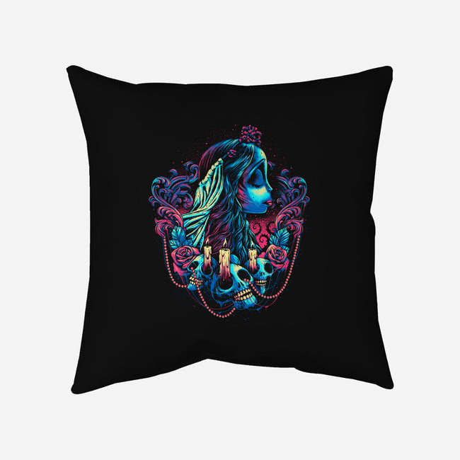 Colorful Bride-none removable cover w insert throw pillow-glitchygorilla