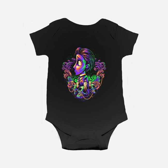 Colorful Groom-baby basic onesie-glitchygorilla