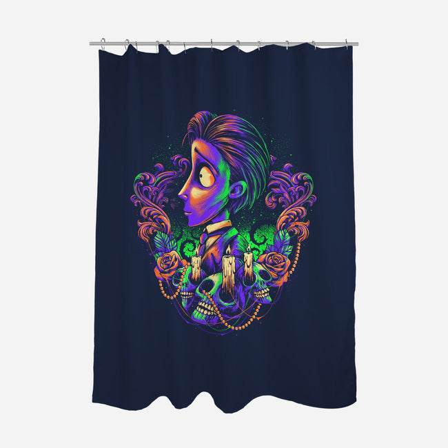 Colorful Groom-none polyester shower curtain-glitchygorilla