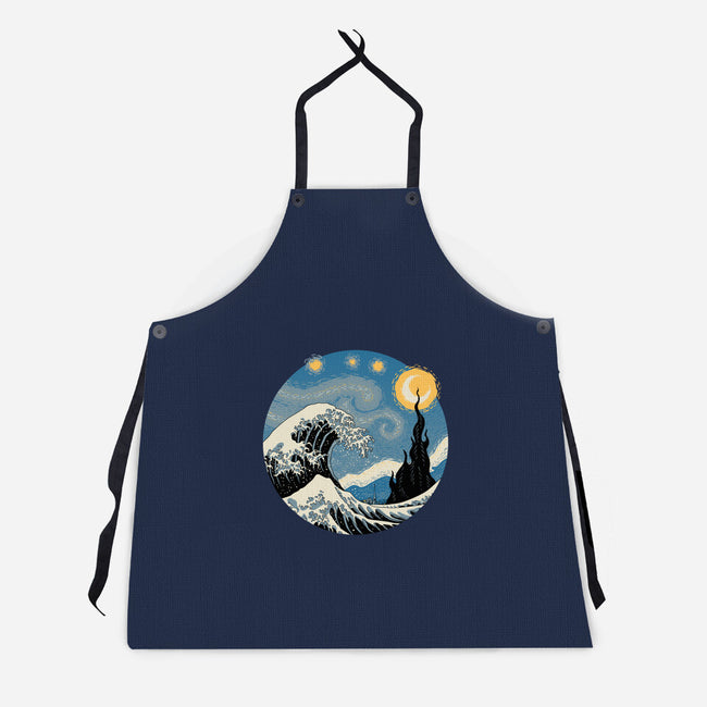 The Great Starry Wave-unisex kitchen apron-vp021