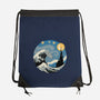 The Great Starry Wave-none drawstring bag-vp021