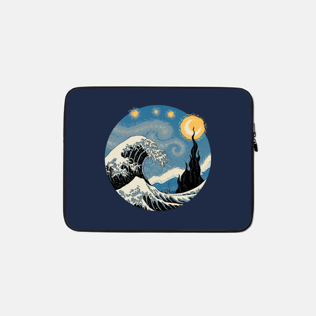 The Great Starry Wave-none zippered laptop sleeve-vp021
