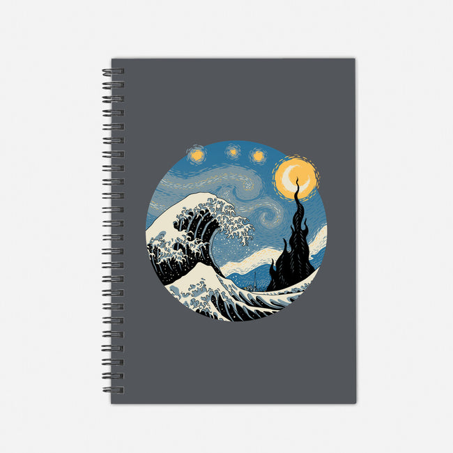 The Great Starry Wave-none dot grid notebook-vp021