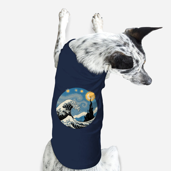 The Great Starry Wave-dog basic pet tank-vp021