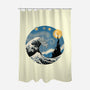 The Great Starry Wave-none polyester shower curtain-vp021