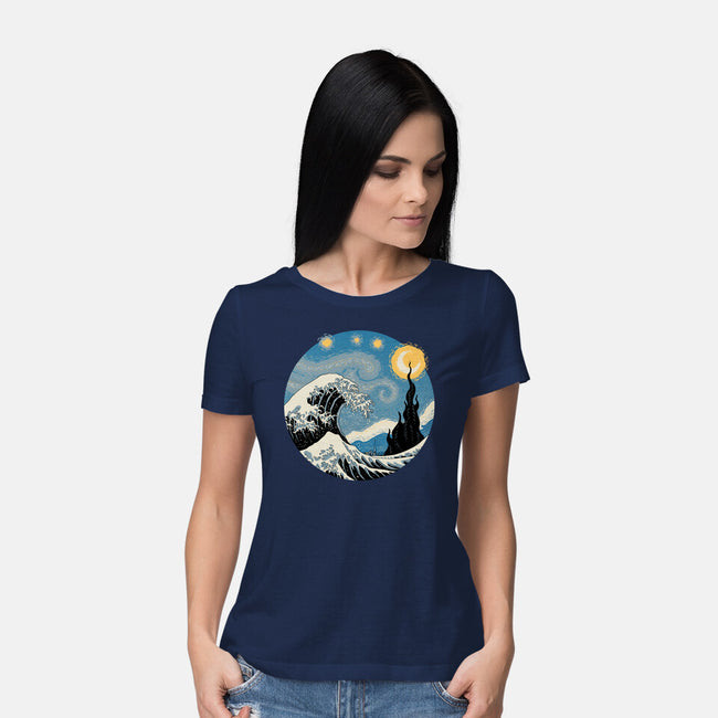 The Great Starry Wave-womens basic tee-vp021