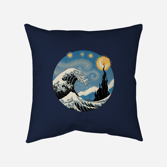 The Great Starry Wave-none removable cover w insert throw pillow-vp021