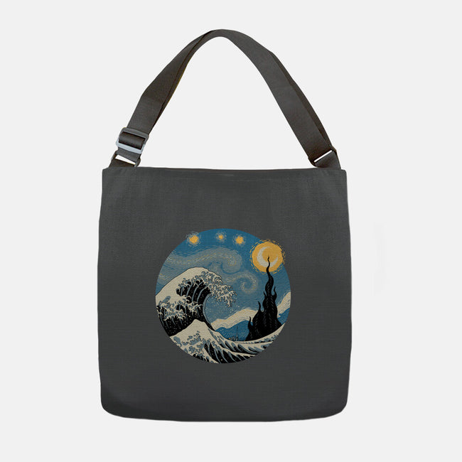 The Great Starry Wave-none adjustable tote-vp021