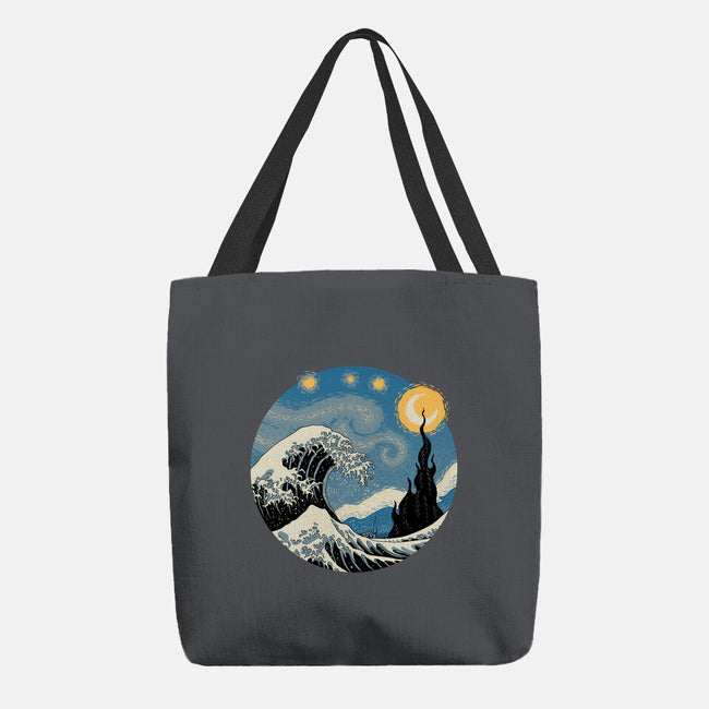 The Great Starry Wave-none basic tote-vp021