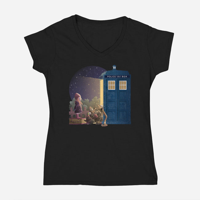 When You Come For Me-womens v-neck tee-saqman