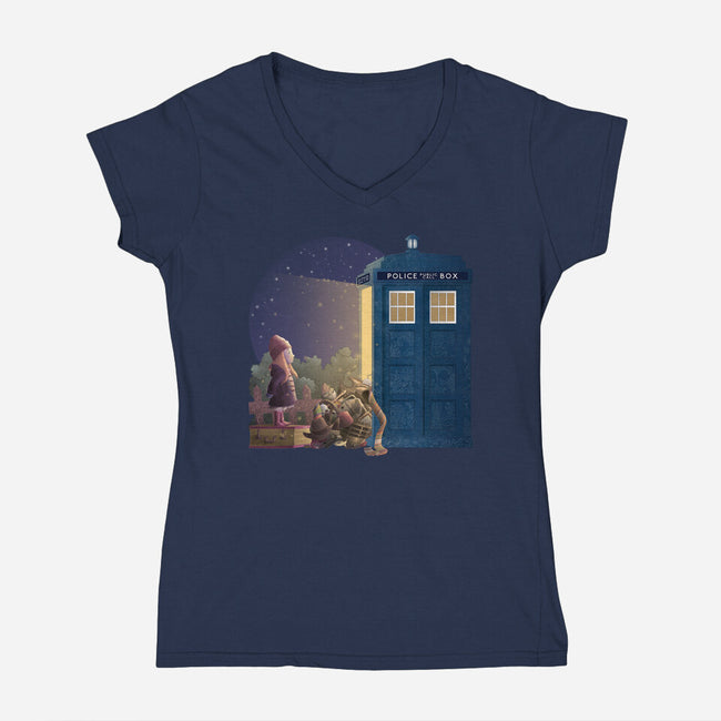 When You Come For Me-womens v-neck tee-saqman