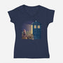 When You Come For Me-womens v-neck tee-saqman