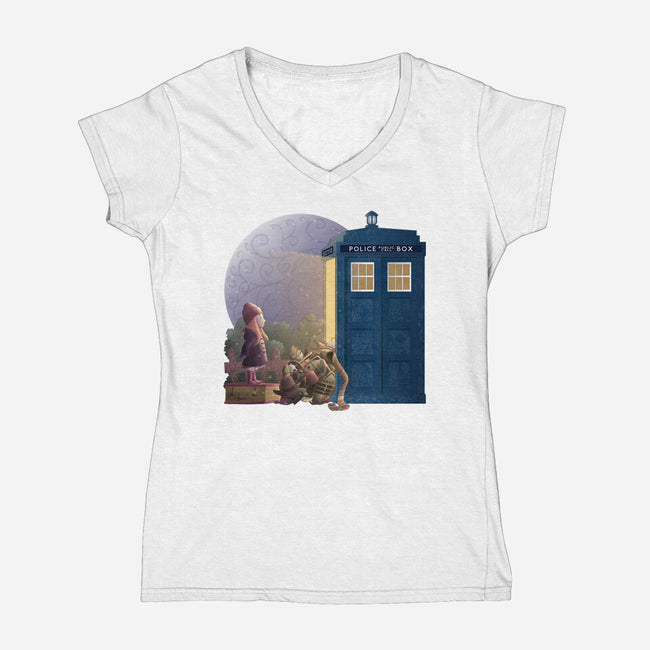 When You Come For Me-womens v-neck tee-saqman