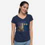 When You Come For Me-womens v-neck tee-saqman