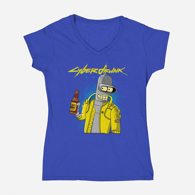 Cyberdrunk-womens v-neck tee-retrodivision