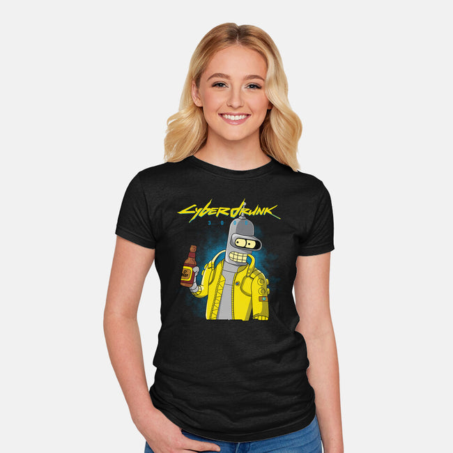 Cyberdrunk-womens fitted tee-retrodivision