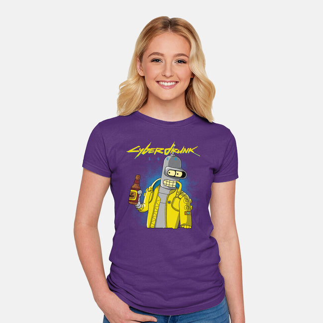 Cyberdrunk-womens fitted tee-retrodivision