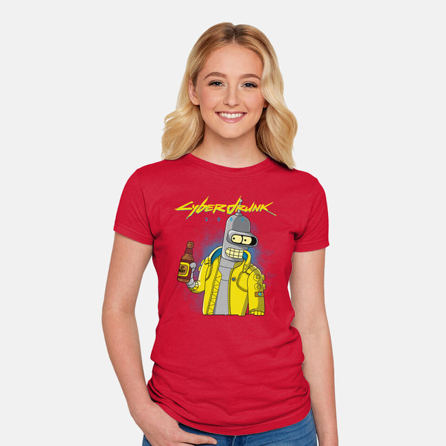 Cyberdrunk-womens fitted tee-retrodivision