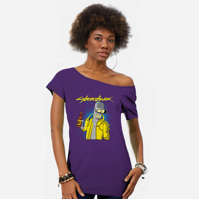 Cyberdrunk-womens off shoulder tee-retrodivision