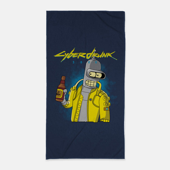 Cyberdrunk-none beach towel-retrodivision