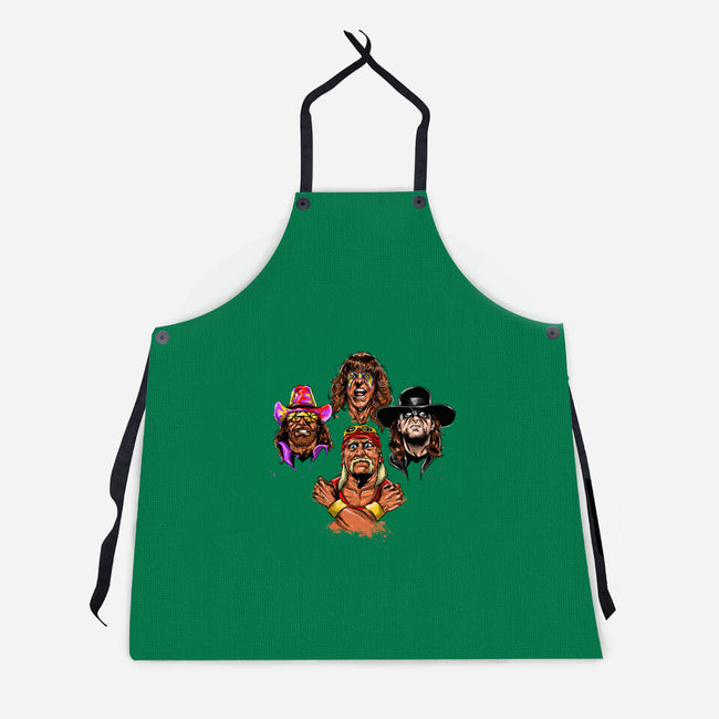 Wrestlers Rhapsody-unisex kitchen apron-zascanauta