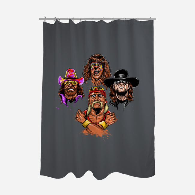 Wrestlers Rhapsody-none polyester shower curtain-zascanauta