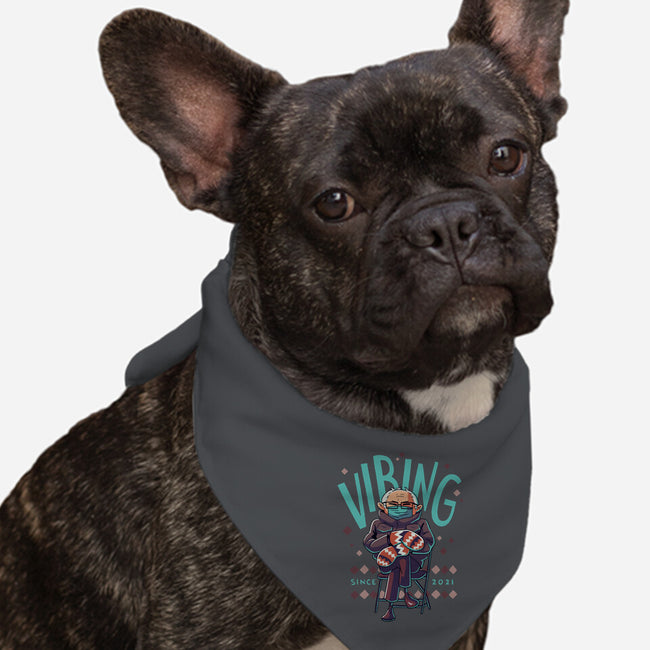 Vibing Since 2021-dog bandana pet collar-Geekydog