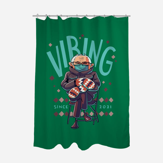Vibing Since 2021-none polyester shower curtain-Geekydog