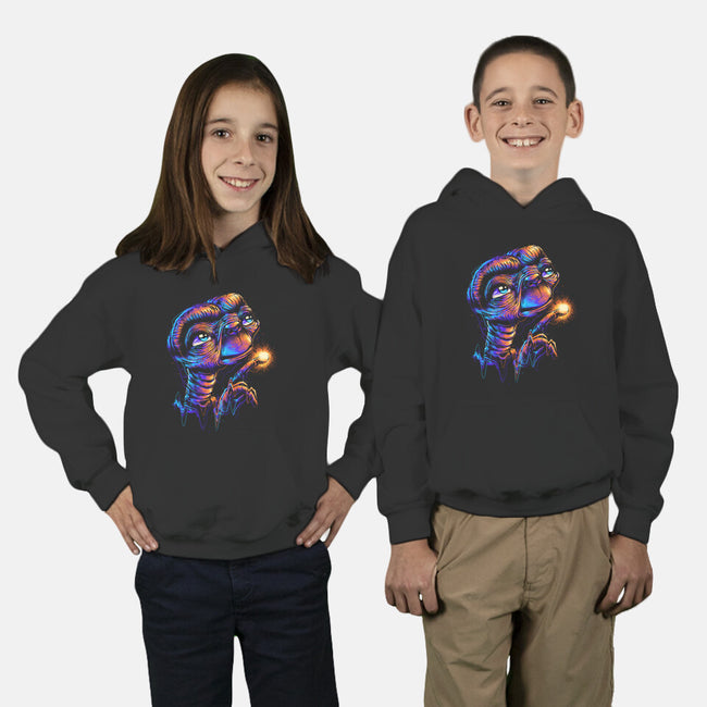 Colorful Visitor-youth pullover sweatshirt-glitchygorilla